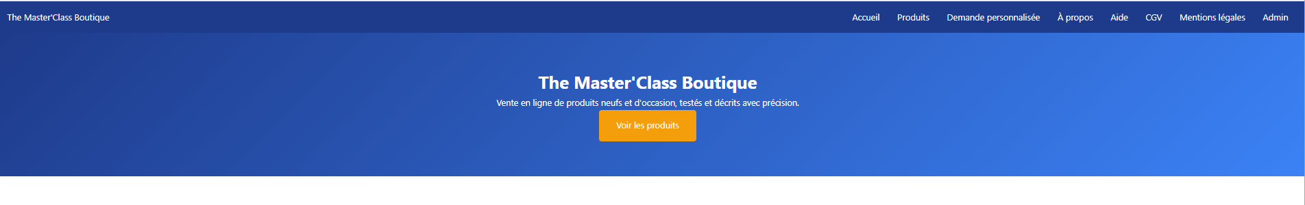 Boutique en ligne avec paiement PayPal